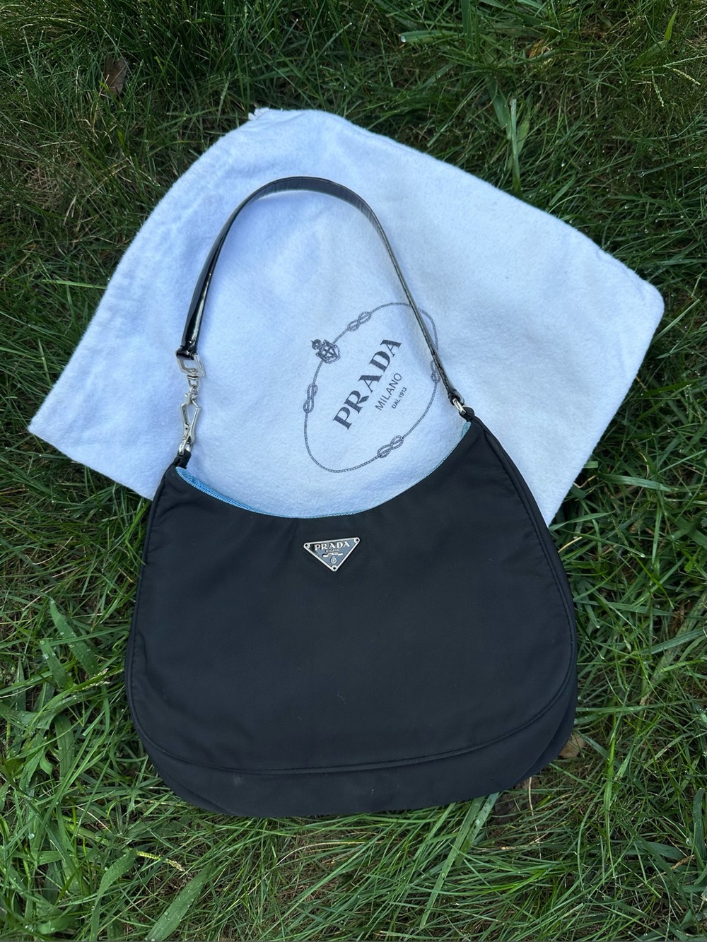 Prada Party Bag with Silver Logo